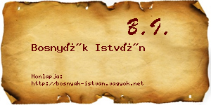 Bosnyák István névjegykártya