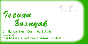 istvan bosnyak business card