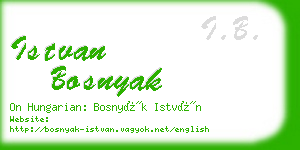istvan bosnyak business card